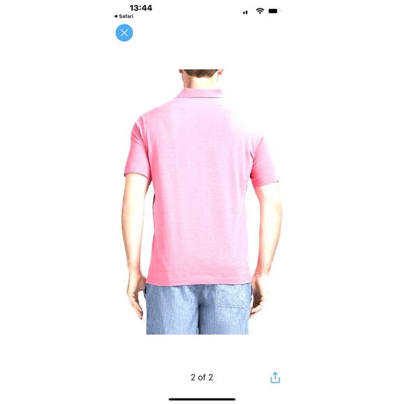 IZOD Polo Shirt Mens XL Pale Pink Cotton SS Pullover Collared NEW WITH TAGS! - Picture 2 of 4